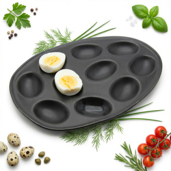 TALERZ NA JAJKA PORCELANOWY PÓŁMISEK DO JAJ