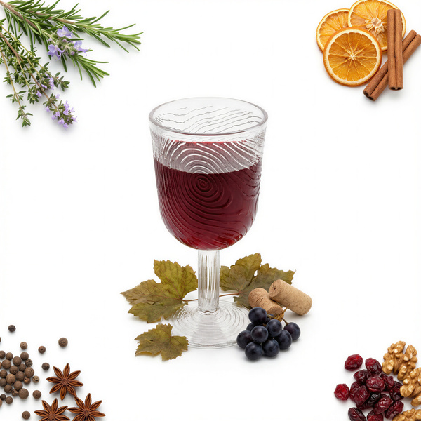 KIELISZEK DO WINA Z WZOREM PLASTRA DREWNA ARBRE SZKLANY PRZEZROCZYSTY