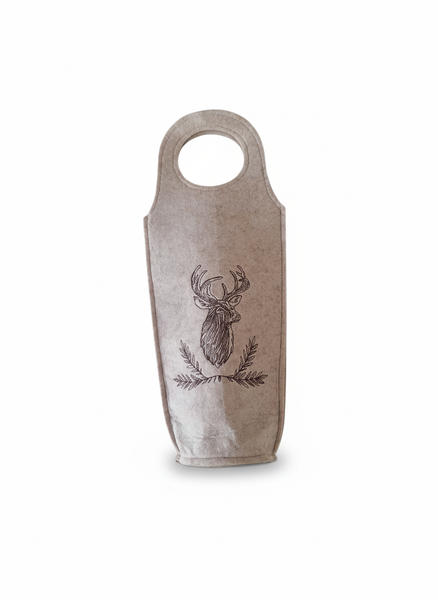 FILCOWA TORBA NA WINO PREZENT JASNY BEŻOWY 35×15×8,5 CM DO BUTELEK