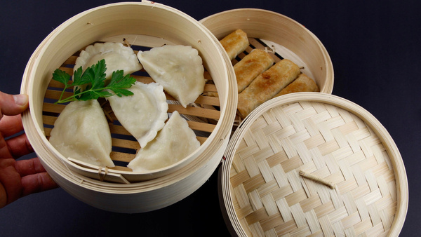 GOTOWANIE NA PARZE BAMBUSOWY WKŁAD RĘCZNA ROBOTA.