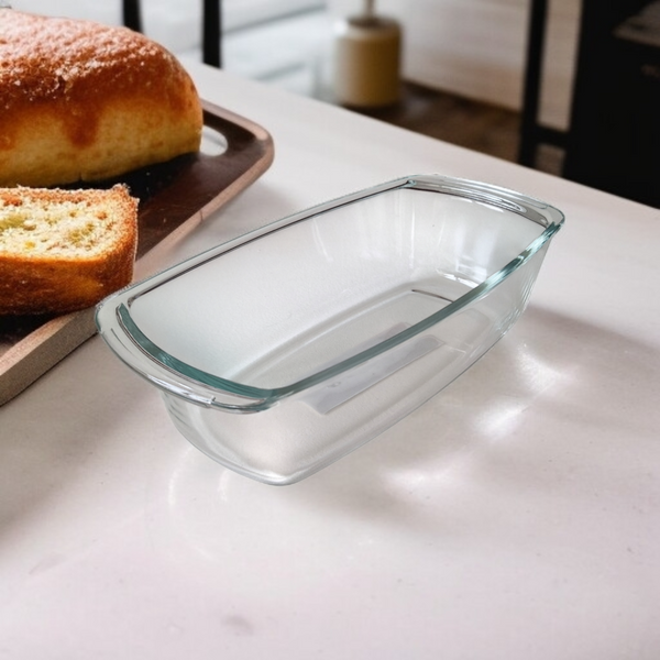 SZKLANA FORMA DO CIASTA KEKSÓWKA FORMA DO PIECZENIA ŻAROODPORNA 27x14x7,3cm
