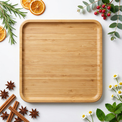 TALERZ DREWNIANY BAMBUSOWY PATERA DO SERWOWANIA