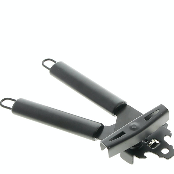 OTWIERACZ DO PUSZEK KONSERW I BUTELEK STALOWY CZARNY 2W1