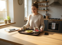 TACA KELNERSKA KUCHENNA ANTYPOŚLIZGOWA BRĄZOWA PROSTOKĄTNA 41,5×30,5×2cm