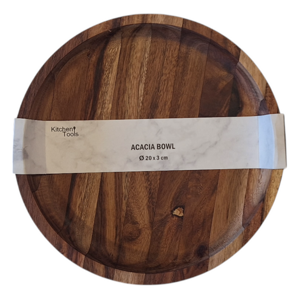 TALERZ PATERA Z DRRZEWA AKACJI DO SERWOWANIA PODAWANIA DAŃ TACA 20 x 3 cm