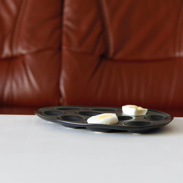 TALERZ NA JAJKA PORCELANOWY PÓŁMISEK DO JAJ