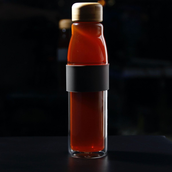 BIDON BUTELKA TERMICZNA SZKLANA EKO 450 ml KUBEK