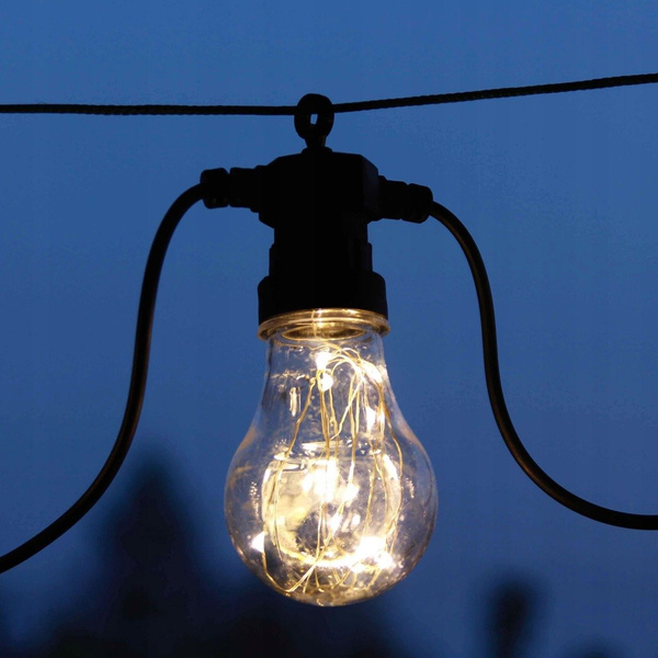 LAMPKI OGRODOWE ŻARÓWKI ŁAŃCUCH LED GIRLANDA 230V