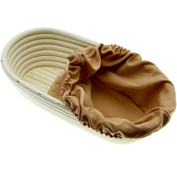 KOSZYK RATTAN FORMA DO CHLEBA 32 CM Z POKROWCEM WYRASTANIE GAROWANIE CIASTA