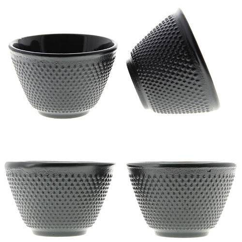 CZARKI ŻELIWNE 4x FILIŻANKI DO HERBATY KOMPLET