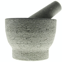 MOŹDZIERZ KUCHENNY Z TŁUCZKIEM SOLIDNY KAMIENNY GRANITOWY 14,5 cm MASYWNY