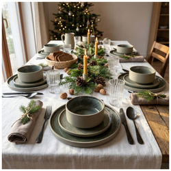 SERWIS OBIADOWY KOMPLET TALERZY 18EL. ZASTAWA OBIADOWA ZESTAW NA 6 OSÓB