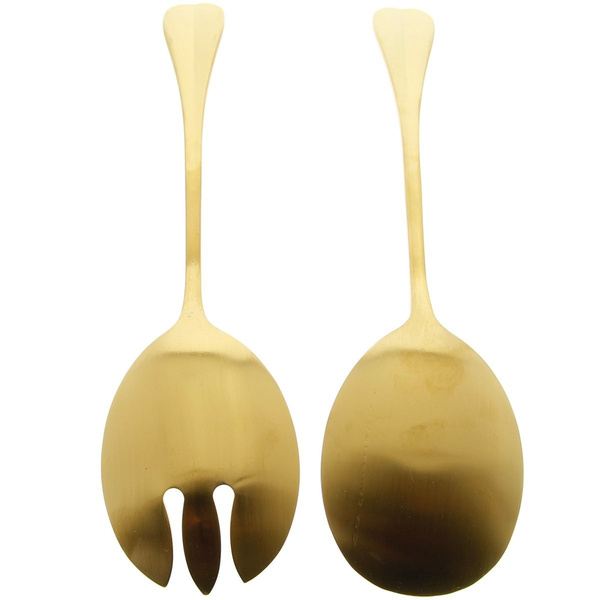 ŁYŻKI ŁYŻKA DO SAŁATEK ZESTAW IMITACJA ZŁOTA