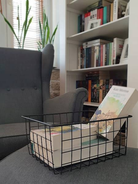 KOSZYK METALOWY CZARNY DRUCIANY NA OWOCE OZDOBNY