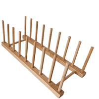 SUSZARKA DO NACZYŃ SKŁADANA OCIEKACZ BAMBUSOWY STOJAK DO 8sztuk TALERZY