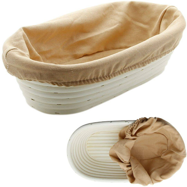 KOSZYK RATTAN FORMA DO CHLEBA 32 CM Z POKROWCEM WYRASTANIE GAROWANIE CIASTA