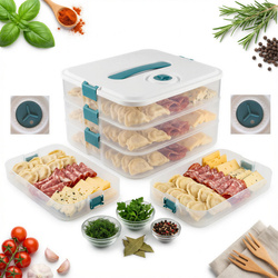 POJEMNIKI ORGANIZER PUDEŁKO POZIOMOWE DO  PIEROGÓW WĘDLIN SERÓW  ZESTAW 3W1