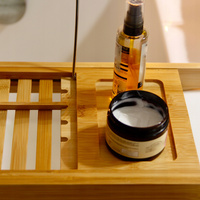 BAMBUSOWA PÓŁKA NA WANNĘ REGULOWANNA NAKŁADKA