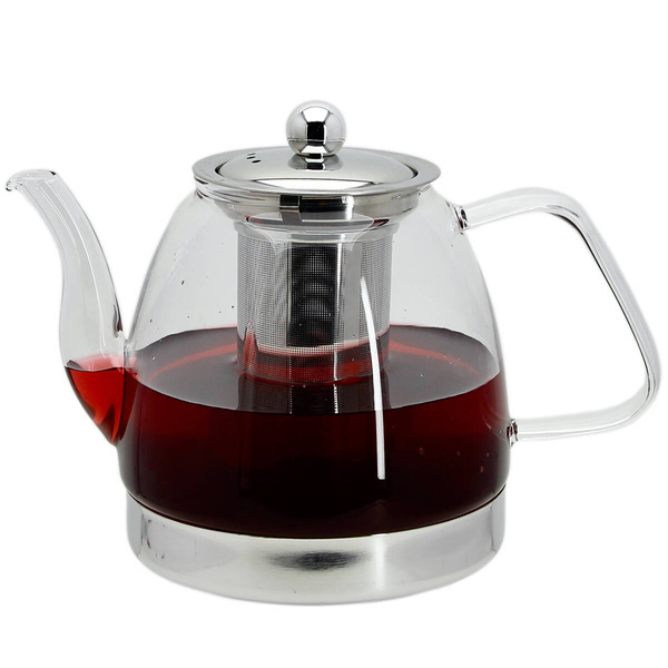 ZAPARZACZ CZAJNIK DZBANEK SZKLNAY INDUKCJA 1,2L DO KAWY HERBATY ZIÓŁ