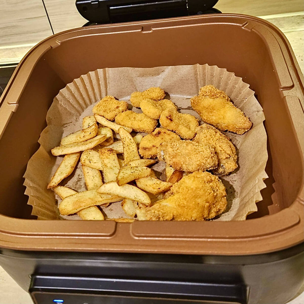 WKŁADKI DO PIECZENIA W FRYTKOWNICY BEZTŁUSZCZOWEJ PAPIEROWE FOREMKI 50 SZT