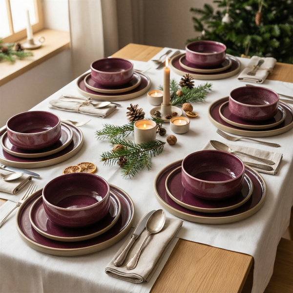 SERWIS OBIADOWY KOMPLET TALERZY 18EL. ZASTAWA OBIADOWA ZESTAW NA 6 OSÓB