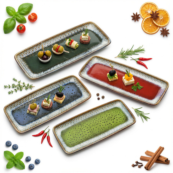 PATERA TALERZ PÓŁMISEK SALATERKA PROSTOKĄTNY CERAMICZNY 25 cm