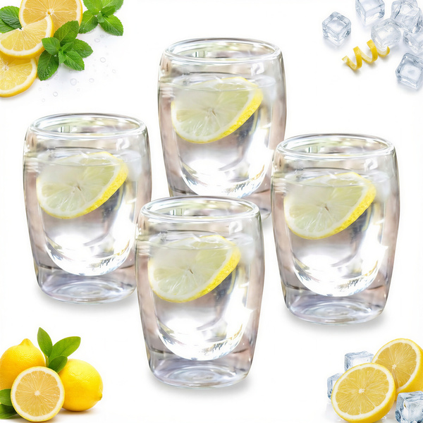 SZKLANKI TERMICZNE DO ESPRESSO KAWY 4SZT. 75ML