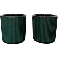 CZARKI ŻELIWNE FILIŻANKI 2 SZT ZESTAW ŻELIWNY DO HERBATY I ZIÓŁ 100ml