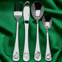 SZTUĆCE DLA DZIECI STALOWE KOMPLET 4 el. ŁYŻECZKA WIDELEC NÓŻ ŁYŻKA ZESTAW