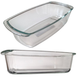 SZKLANA FORMA DO CIASTA KEKSÓWKA FORMA DO PIECZENIA ŻAROODPORNA 27x14x7,3cm