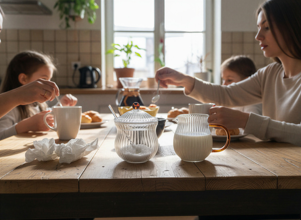 MLECZNIK CUKIERNICZKA ZESTAW CUKIERNICA POJEMNIK NA CUKIER DZBANUSZEK MLEKO