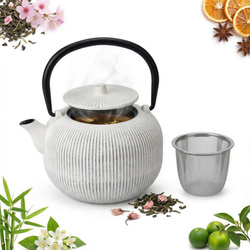 ZAPARZACZ ŻELIWNY IMBRYK Z SITKIEM DO ZIÓŁ HERBATY CZAJNIK DZBANEK 1 L