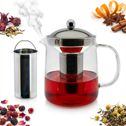 ZAPARZACZ DZBANEK SZKLNAY DO KAWY HERBATY 1,2 L