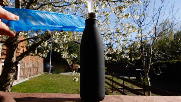 BIDON TERMICZNY BUTELKA TERMOS NA WODĘ KAWĘ METAL