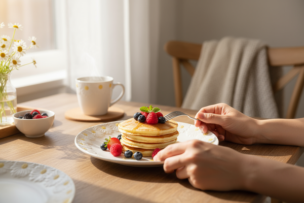 TALERZ ŚNIADANIOWY DESEROWY CERAMICZNY 21 CM ELEGANCKI DESIGN DAISY LINE