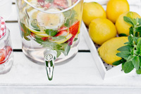 SŁÓJ Z KRANIKIEM SŁOIK SZKLANY DO LEMONIADY WODY