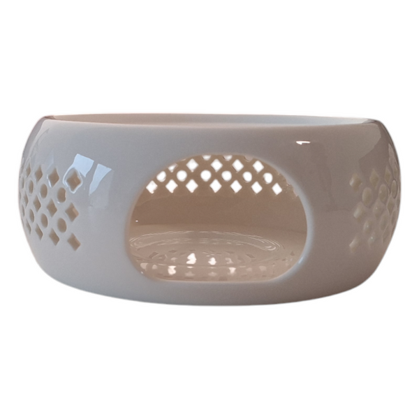 PODGRZEWACZ CERAMICZNY DO DZBNAKA CZAJNIKA NA ŚWIECZKĘ TEA LIGHT BIAŁY