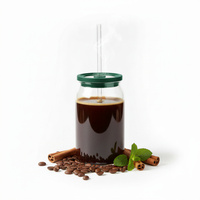 KUBEK BIDON 0,5L EKO BUTELKA PRZEZROCZYSTY Z POKRYWKĄ I SŁOMKĄ DO NAPOJÓW