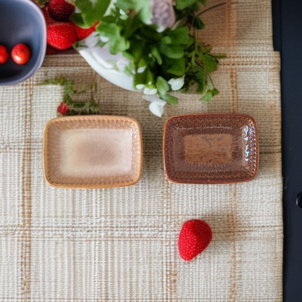 MISECZKA POJEMNIK DO SOSU DIPÓW SOSJERKA PROSTOKĄTNA CERAMICZNA 30ML