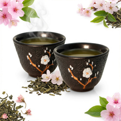 CZARKI ŻELIWNE 2 SZT ZESTAW ŻELIWNY DO HERBATY FILIŻANKI 60 ml