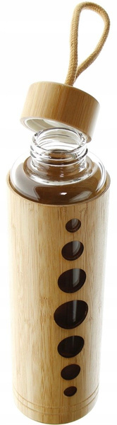 BIDON SZKLANY 550 ml BUTELKA EKO NA WODĘ BAMBUS