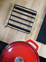 Podstawka METALOWA podkładka POD GARNEK czajnik DONICE czarna Loft