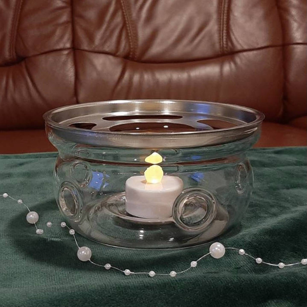 PODGRZEWACZ SZKLANY POD DZBANEK NA ŚWIECZKI