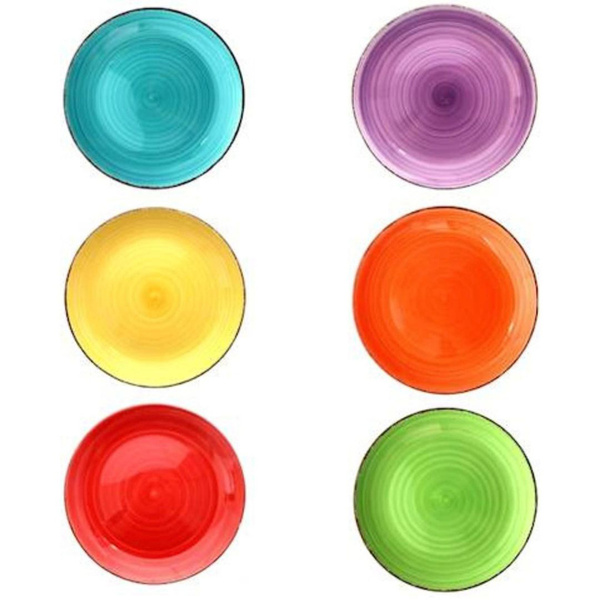 TALERZE OBIADOWE PŁYTKIE DLA 6 OSÓB DUŻE 27 CM