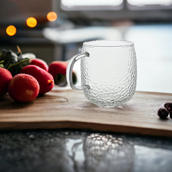 SZKLANKA KUBEK SZKLANA DO KAWY I HERBATY 333 ml 8.9 cm PRZEZROCZYSTY