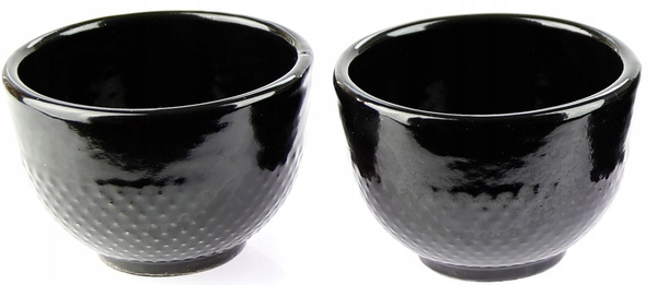 CZARKI ŻELIWNE 2 SZT ZESTAW ŻELIWNY DO HERBATY