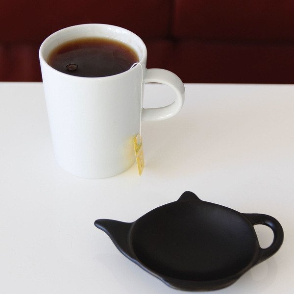 PODSTAWKA SPODEK NA TOREBKĘ HERBATY 4x PORCELANOWY