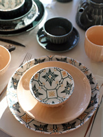 Ceramiczna MISKA 12cm linia MOSAIQUE OLIVE miseczka SALATERKA bez wzoru