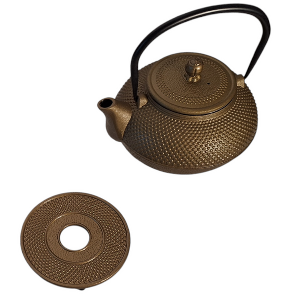 CZAJNIK ŻELIWNY 1,5L IMBRYK 4x CZARKI PODKŁADKA ZAPARCZ DO HERBATY SITKO