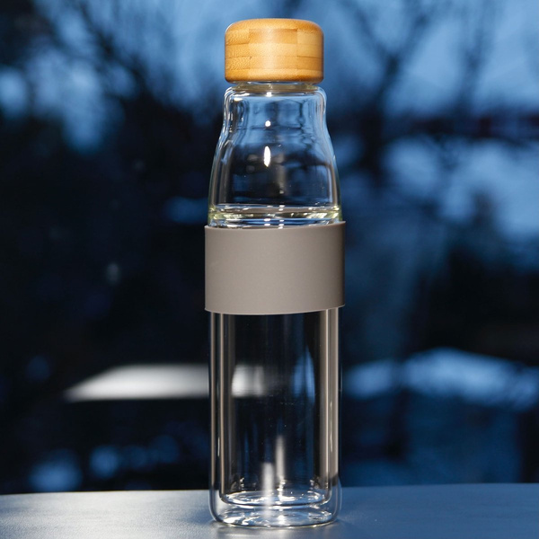 BIDON BUTELKA TERMICZNA SZKLANA EKO 450 ml KUBEK